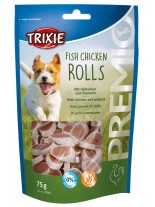 Trixie PREMIO Fish Chicken Rolls - неустоимо лакомство за кучета  ролца с пилешко месо - 75 гр.