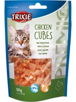 Trixie PREMIO Chicken Cubes - Неустоимо лакомство за котки - сушени кубчета пилешко месо - 50 гр.